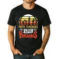 Math Teachers Love Brains Halloween Costume Zombie For Men Women Men's Casual T-Shirt Black