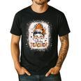 Messy Bun Spooky Teacher Bleached Halloween Teachers Men's Casual T-Shirt Black Messy Bun Spooky Teacher Bleached Halloween Teachers Men's Casual T-Shirt Black