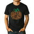 Music Notes Pumpkin Music Teacher Halloween Men's Casual T-Shirt Black