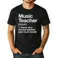 Music Teacher Definition Back To School First Day Men's Casual T-Shirt Black