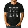 Nerdy Vintage Wave Behavior Physics Science Teacher Geek Men Women Girls Kids Men's Casual T-Shirt Black