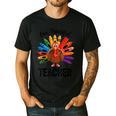 One Thankful Teacher Thanksgiving TurkeyCute Pencil Men's Casual T-Shirt Black One Thankful Teacher Thanksgiving TurkeyCute Pencil Men's Casual T-Shirt Black