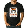 One Thankful Teacher's Aide Messy Bun Thanksgiving Fall Men's Casual T-Shirt Black One Thankful Teacher's Aide Messy Bun Thanksgiving Fall Men's Casual T-Shirt Black