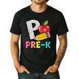 P Is For Pre-K Teacher Pencil Apple Back To School Men's Casual T-Shirt Black P Is For Pre-K Teacher Pencil Apple Back To School Men's Casual T-Shirt Black
