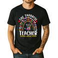 Hispanic Heritage Month One Thankful Teacher Rainbow Men's Casual T-Shirt Black