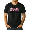 Peace Love Books Librarian Teacher Life Book Library Tie Dye Men's Casual T-Shirt Black