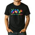Peace Love Physical Education Tie Dye Sports PE Teacher Men's Casual T-Shirt Black