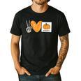 Peace Love Visuals Sped Teacher Pumpkin Skeleton Halloween Men's Casual T-Shirt Black Peace Love Visuals Sped Teacher Pumpkin Skeleton Halloween Men's Casual T-Shirt Black