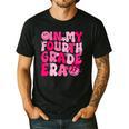 Pink Fourth Grade Era 4th Back To School Grade Teacher Men's Casual T-Shirt Black