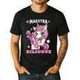 Pink Unicorn Spanish Teacher Regalos Para Bilingue Teacher Men's Casual T-Shirt Black Pink Unicorn Spanish Teacher Regalos Para Bilingue Teacher Men's Casual T-Shirt Black