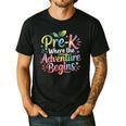 Pre-K Where The Adventure Begins Preschool Teachers Students Men's Casual T-Shirt Black Pre-K Where The Adventure Begins Preschool Teachers Students Men's Casual T-Shirt Black