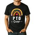 PTO Crew Parent School Volunteer Board Mom Parent Teacher Men's Casual T-Shirt Black