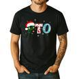 PTO Santa Hat Reindeer Parent Teacher Organization Christmas Men's Casual T-Shirt Black PTO Santa Hat Reindeer Parent Teacher Organization Christmas Men's Casual T-Shirt Black