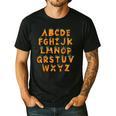 Pumpkin ABC Halloween Alphabet Costume School Teacher Kids Men's Casual T-Shirt Black