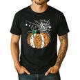 Pumpkin Music Teacher Halloween Fall Music Notes Autumn Men's Casual T-Shirt Black