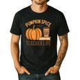 Pumpkin Spice And Teacher Life Halloween Teacher Men's Casual T-Shirt Black Pumpkin Spice And Teacher Life Halloween Teacher Men's Casual T-Shirt Black