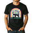 Rainbow AAC Awareness Month SPED Teacher SLP Communication Men's Casual T-Shirt Black