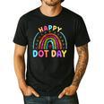 Rainbow Happy Dot Day Shirts Teacher Kids September 15th Men's Casual T-Shirt Black Rainbow Happy Dot Day Shirts Teacher Kids September 15th Men's Casual T-Shirt Black