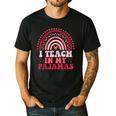 Rainbow Retro Homeschool Mom Teacher I Teach In My Pajamas Men's Casual T-Shirt Black Rainbow Retro Homeschool Mom Teacher I Teach In My Pajamas Men's Casual T-Shirt Black