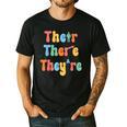 There Their They'Re English Class Grammar Joke Teacher Men's Casual T-Shirt Black