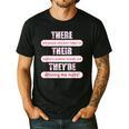 There Their They'Re Teacher English Grammar Police Men's Casual T-Shirt Black