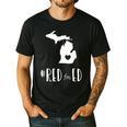 Red For Ed Michigan Teacher Public Education Men's Casual T-Shirt Black Red For Ed Michigan Teacher Public Education Men's Casual T-Shirt Black