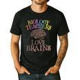 Retro BIOLOGY TEACHERS LOVE BRAINS This Is My Scary STEM Men's Casual T-Shirt Black