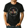 Retro ESL Teacher Teach Multilingual Learners Team Men's Casual T-Shirt Black