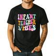 Retro Infant Teacher Vibes Women Daycare Teacher Men's Casual T-Shirt Black Retro Infant Teacher Vibes Women Daycare Teacher Men's Casual T-Shirt Black