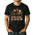 Retro Instructional Assistant Wildflowers Teacher Aide Men's Casual T-Shirt Black Retro Instructional Assistant Wildflowers Teacher Aide Men's Casual T-Shirt Black