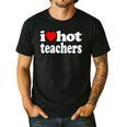 Retro I Love Hot Teachers Vintage I Heart Hot Teacher Men Women Girls Kids Men's Casual T-Shirt Black