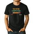 Retro Old-School Computer Pencil Tech Teacher Men's Casual T-Shirt Black