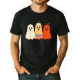 Retro Pencil Ghost Boo Spooky Teacher Halloween Costume Men's Casual T-Shirt Black Retro Pencil Ghost Boo Spooky Teacher Halloween Costume Men's Casual T-Shirt Black