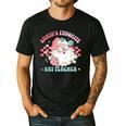 Retro Pink Christmas Santa's Favorite Art Teacher Artist Men's Casual T-Shirt Black