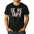 Retro Secretary Back To School Teacher Appreciation Men's Casual T-Shirt Black Retro Secretary Back To School Teacher Appreciation Men's Casual T-Shirt Black
