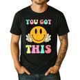 You Got This Retro Smile Motivational Testing Day Teacher Men's Casual T-Shirt Black