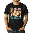 Retro Teacher Daisy Colorful Elementary School Teacher Men's Casual T-Shirt Black Retro Teacher Daisy Colorful Elementary School Teacher Men's Casual T-Shirt Black