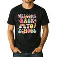 Retro Welcome Back To School Teacher Appreciation Boys Girls Men's Casual T-Shirt Black