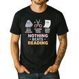 Rock Paper Scissors Teacher Librarian Nothing Beats Reading Men's Casual T-Shirt Black