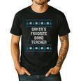 Santas Favorite Band Teacher Christmas Men's Casual T-Shirt Black