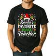 Santa's Favorite Dance Teacher Shirt Christmas Pajama Men's Casual T-Shirt Black