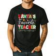 Santas Favorite Teacher Christmas Matching Xmas Men Women Men's Casual T-Shirt Black Santas Favorite Teacher Christmas Matching Xmas Men Women Men's Casual T-Shirt Black