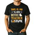 This Is My Scary Music Teacher Halloween Costumes Pajama Men's Casual T-Shirt Black