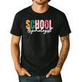 School Psychologist Rainbow Psychology Teacher Men's Casual T-Shirt Black