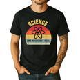 Science Like Magic But Real Science Teacher Graphics Geek Men's Casual T-Shirt Black