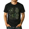 Science Teacher Camo American Flag Back To School Men's Casual T-Shirt Black