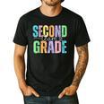 Second Grade Team Heart Teacher Student Back To School Girls Men's Casual T-Shirt Black