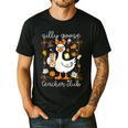 Silly Goose Teachers Club Cozy Fall Teacher Men's Casual T-Shirt Black