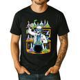 Skeleton Mad Scientist Halloween Costume Science Teacher Men's Casual T-Shirt Black Skeleton Mad Scientist Halloween Costume Science Teacher Men's Casual T-Shirt Black