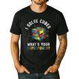 I Solve Cubes Speed Cubing Vintage Youth Math Teacher Men's Casual T-Shirt Black